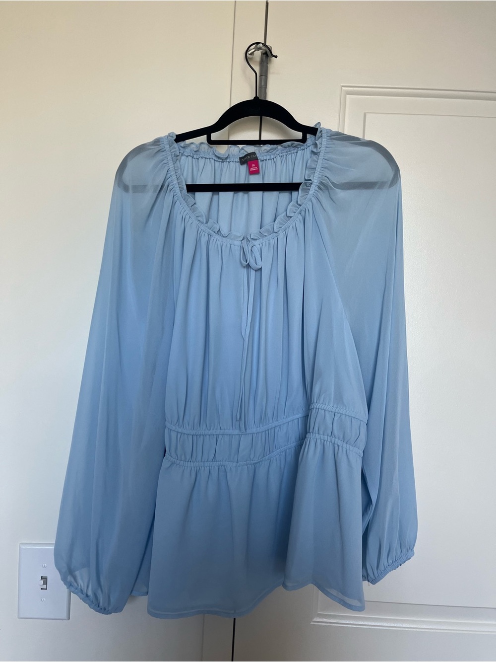 Vince Camino - Light Blue Peasant Blouse
